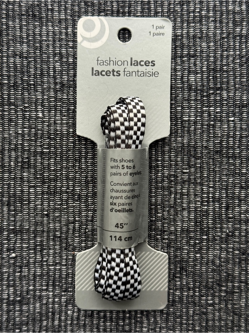 Black White Checkered Fashion Shoelaces 45” 114cm New